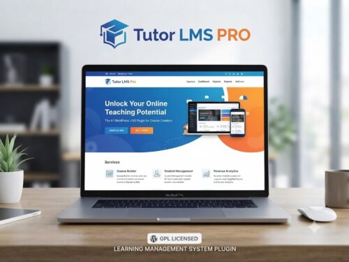 Tutor LMS Pro is a powerful WordPress LMS plugin for creating and selling online courses. Build professional eLearning websites with course builders, quizzes, assignments, student management, certificates, analytics, and instructor tools.