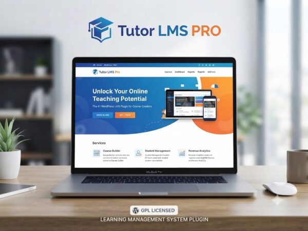 Tutor LMS Pro is a powerful WordPress LMS plugin for creating and selling online courses. Build professional eLearning websites with course builders, quizzes, assignments, student management, certificates, analytics, and instructor tools.