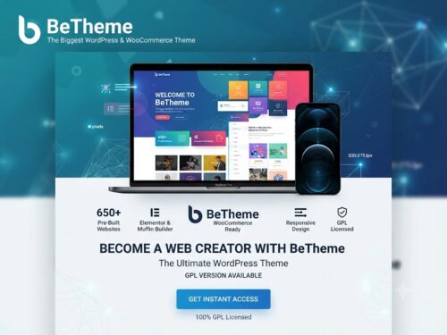 BeTheme is a powerful multi-purpose WordPress theme for business, agency, portfolio, blog and WooCommerce websites. Create responsive, modern and professional websites with flexible customization options.