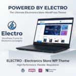 Electro is a modern WooCommerce WordPress theme for electronics stores, gadget shops, computer stores, mobile shops, technology websites, and online retailers.
