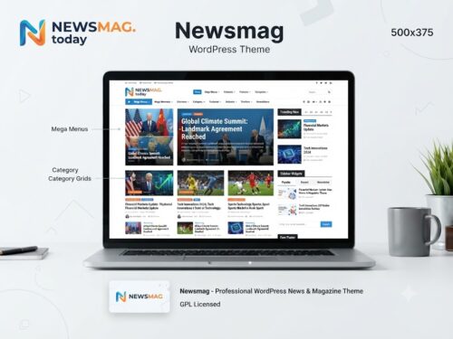 Newsmag is a responsive WordPress news and magazine theme for blogs, online newspapers, publishers and content websites. Create a modern, SEO-friendly news website with flexible layouts.