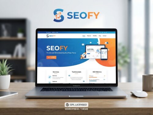 Seofy is a modern SEO and digital marketing WordPress theme for SEO agencies, online marketing companies, social media agencies, web development businesses, consultants, and digital service providers.