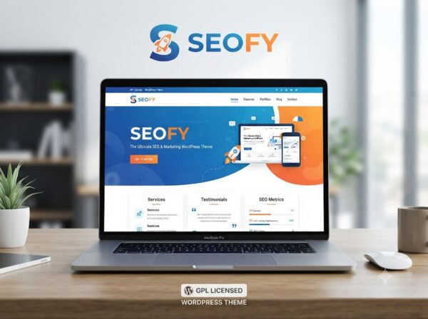 Seofy is a modern SEO and digital marketing WordPress theme for SEO agencies, online marketing companies, social media agencies, web development businesses, consultants, and digital service providers.